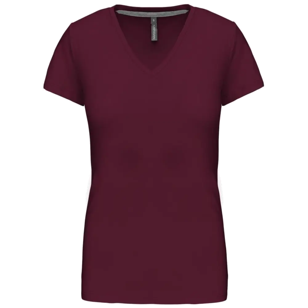 Kariban Damen-T-Shirt V-Ausschnitt Kurzärmel K381