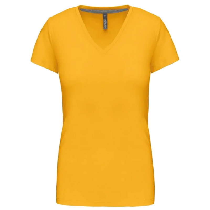 Kariban Dames T-shirt V-hals Korte Mouwen K381