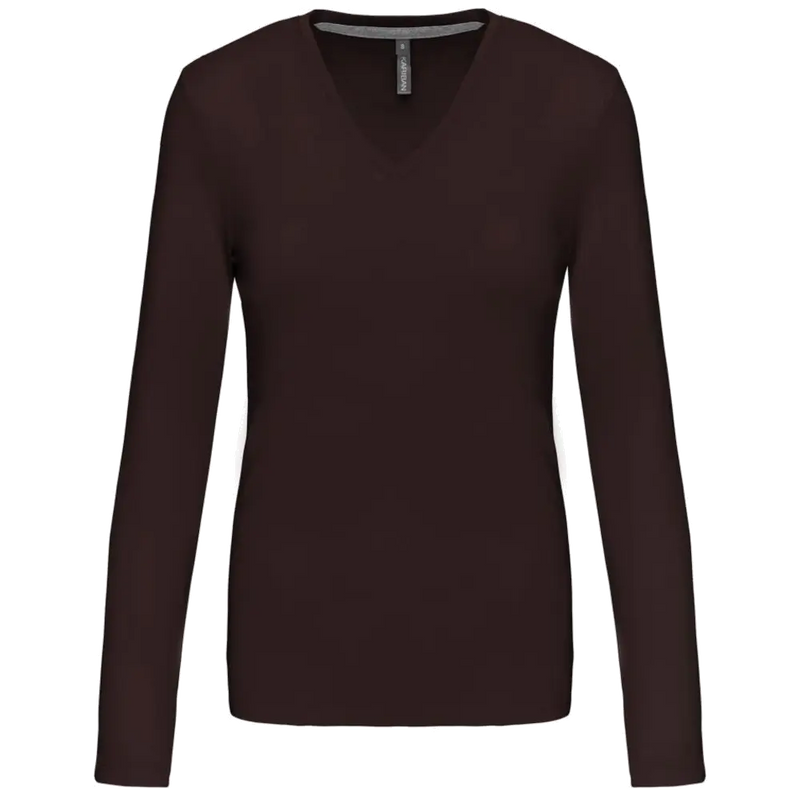 Kariban Women's t-shirt V-neck long sleeves K382