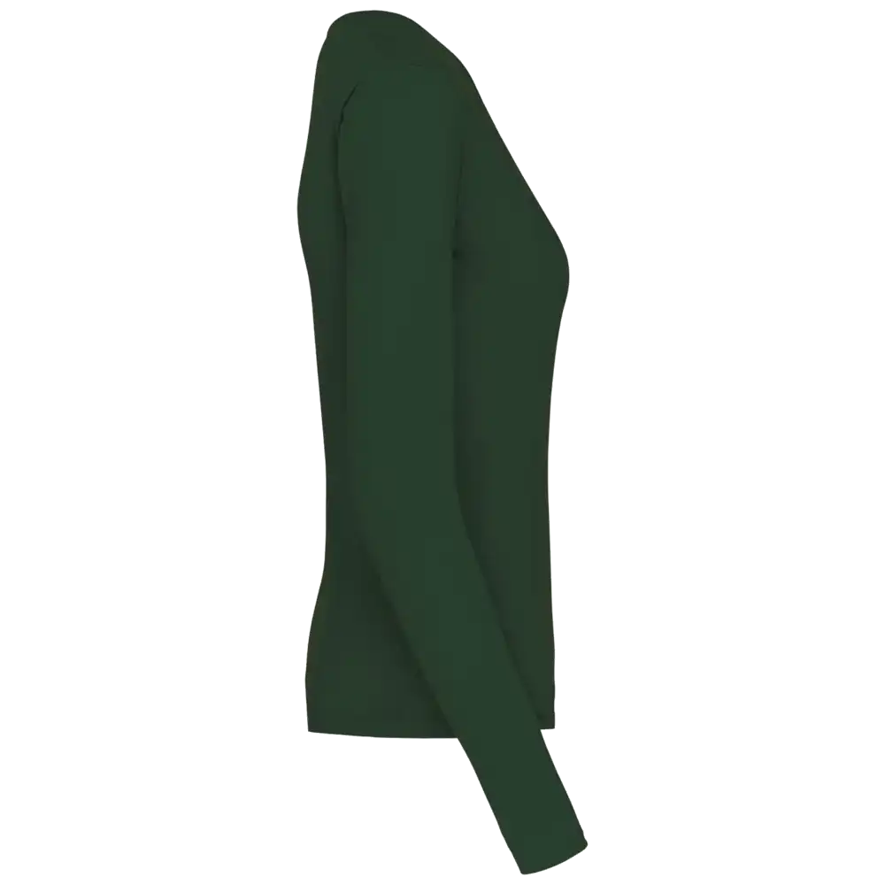 Kariban Damen-T-Shirt mit V-Ausschnitt und langen Ärmeln K382