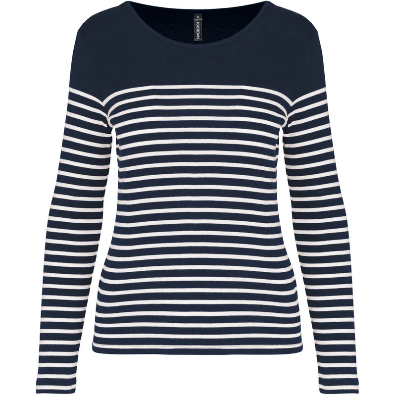 Kariban Striped Women's Long Sleeve T-Shirt K386