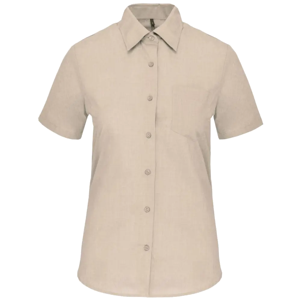 Kariban-Hemd aus pflegeleichten Polycotton-Poplin mit kurzen Ärmeln für Frauen K548