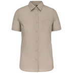 Kariban-Hemd aus pflegeleichten Polycotton-Poplin mit kurzen Ärmeln für Frauen K548