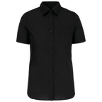 Kariban-Hemd aus pflegeleichten Polycotton-Poplin mit kurzen Ärmeln für Frauen K548