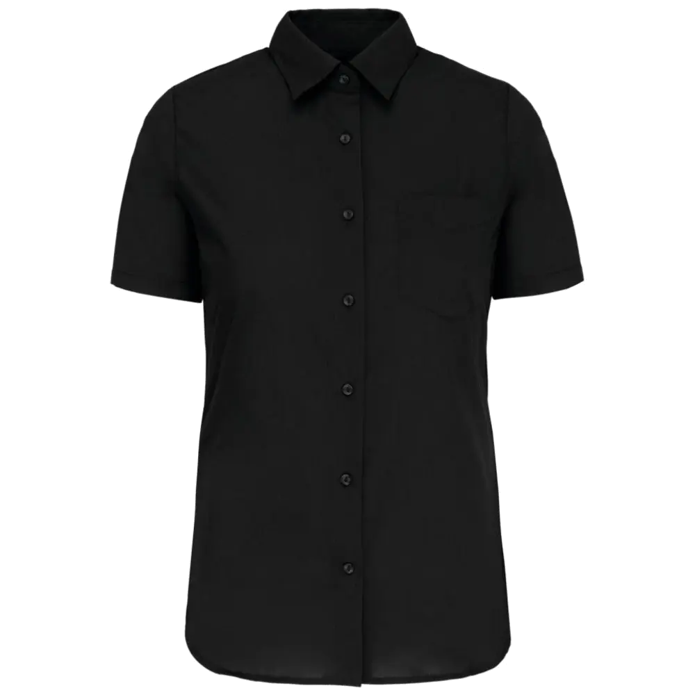 Kariban-Hemd aus pflegeleichten Polycotton-Poplin mit kurzen Ärmeln für Frauen K548