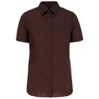 Kariban-Hemd aus pflegeleichten Polycotton-Poplin mit kurzen Ärmeln für Frauen K548