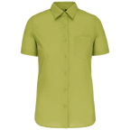 Kariban-Hemd aus pflegeleichten Polycotton-Poplin mit kurzen Ärmeln für Frauen K548