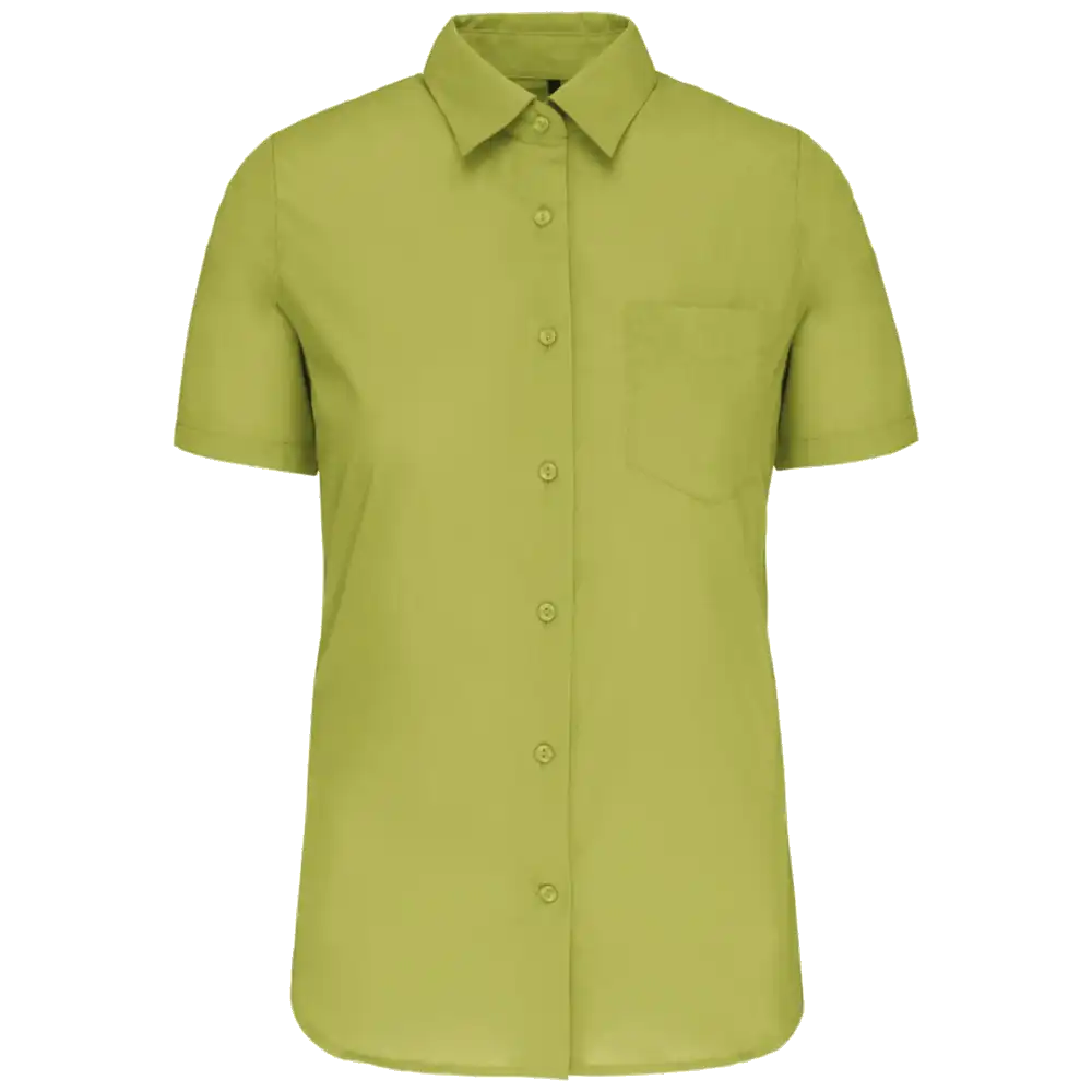 Kariban-Hemd aus pflegeleichten Polycotton-Poplin mit kurzen Ärmeln für Frauen K548