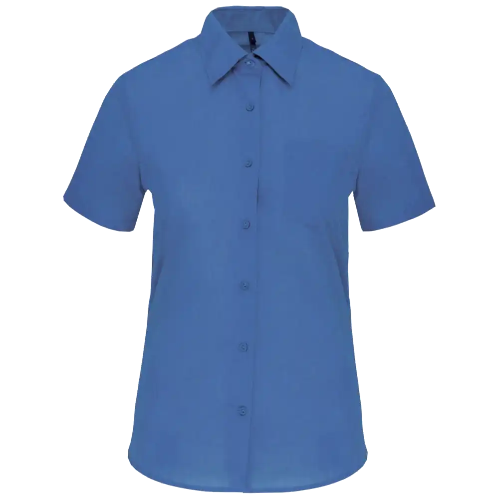 Kariban-Hemd aus pflegeleichten Polycotton-Poplin mit kurzen Ärmeln für Frauen K548