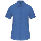 Kariban-Hemd aus pflegeleichten Polycotton-Poplin mit kurzen Ärmeln für Frauen K548