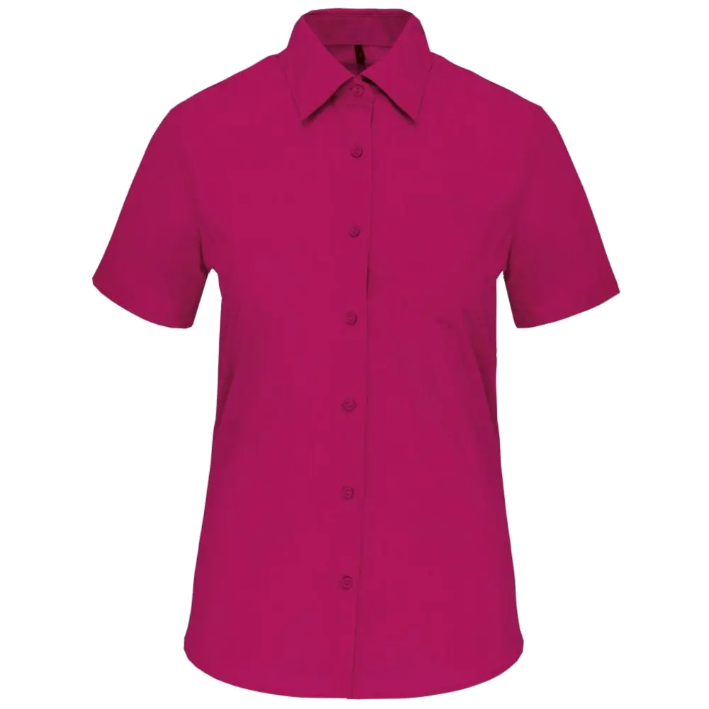 Kariban-Hemd aus pflegeleichten Polycotton-Poplin mit kurzen Ärmeln für Frauen K548