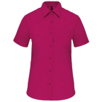 Kariban-Hemd aus pflegeleichten Polycotton-Poplin mit kurzen Ärmeln für Frauen K548