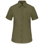 Kariban-Hemd aus pflegeleichten Polycotton-Poplin mit kurzen Ärmeln für Frauen K548