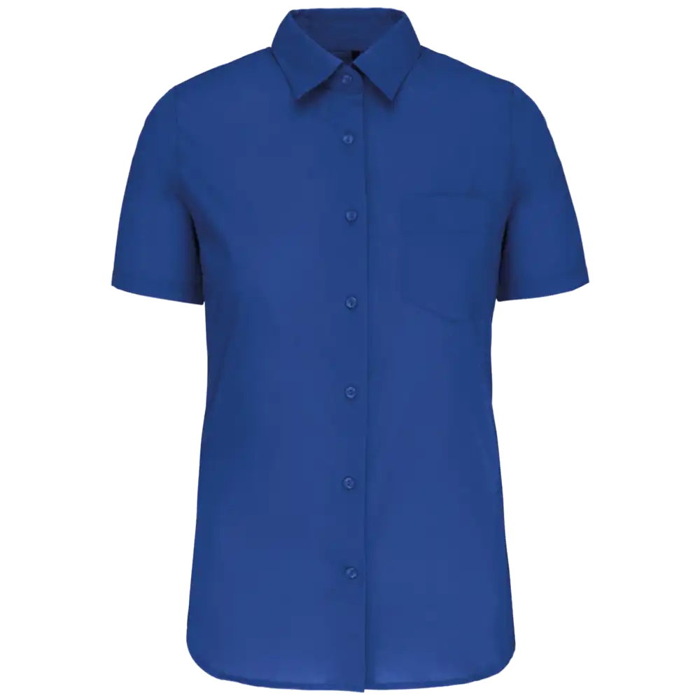 Kariban-Hemd aus pflegeleichten Polycotton-Poplin mit kurzen Ärmeln für Frauen K548