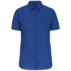 Kariban-Hemd aus pflegeleichten Polycotton-Poplin mit kurzen Ärmeln für Frauen K548