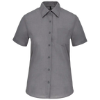 Kariban-Hemd aus pflegeleichten Polycotton-Poplin mit kurzen Ärmeln für Frauen K548