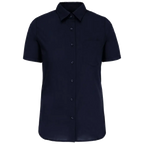 Kariban-Hemd aus pflegeleichten Polycotton-Poplin mit kurzen Ärmeln für Frauen K548