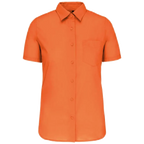 Kariban-Hemd aus pflegeleichten Polycotton-Poplin mit kurzen Ärmeln für Frauen K548