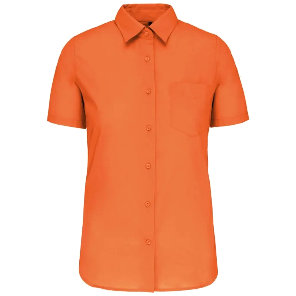 Kariban-Hemd aus pflegeleichten Polycotton-Poplin mit kurzen Ärmeln für Frauen K548