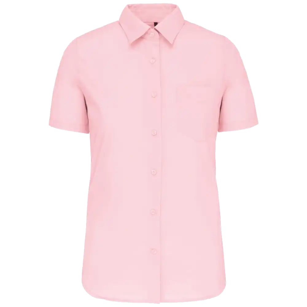 Kariban-Hemd aus pflegeleichten Polycotton-Poplin mit kurzen Ärmeln für Frauen K548
