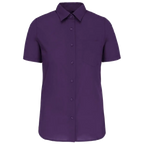 Kariban-Hemd aus pflegeleichten Polycotton-Poplin mit kurzen Ärmeln für Frauen K548