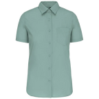 Kariban-Hemd aus pflegeleichten Polycotton-Poplin mit kurzen Ärmeln für Frauen K548
