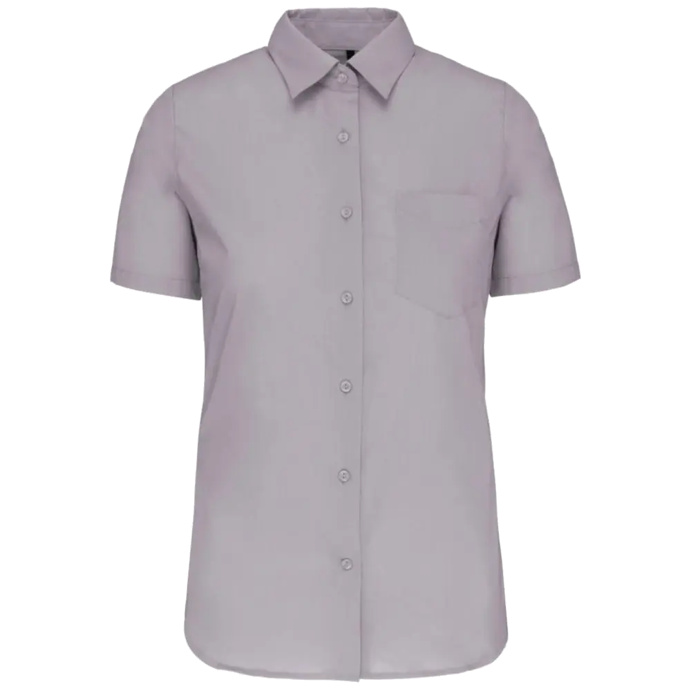 Kariban-Hemd aus pflegeleichten Polycotton-Poplin mit kurzen Ärmeln für Frauen K548
