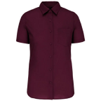 Kariban-Hemd aus pflegeleichten Polycotton-Poplin mit kurzen Ärmeln für Frauen K548