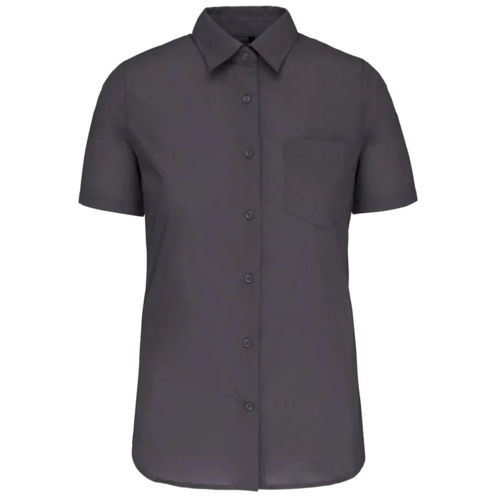 Kariban-Hemd aus pflegeleichten Polycotton-Poplin mit kurzen Ärmeln für Frauen K548