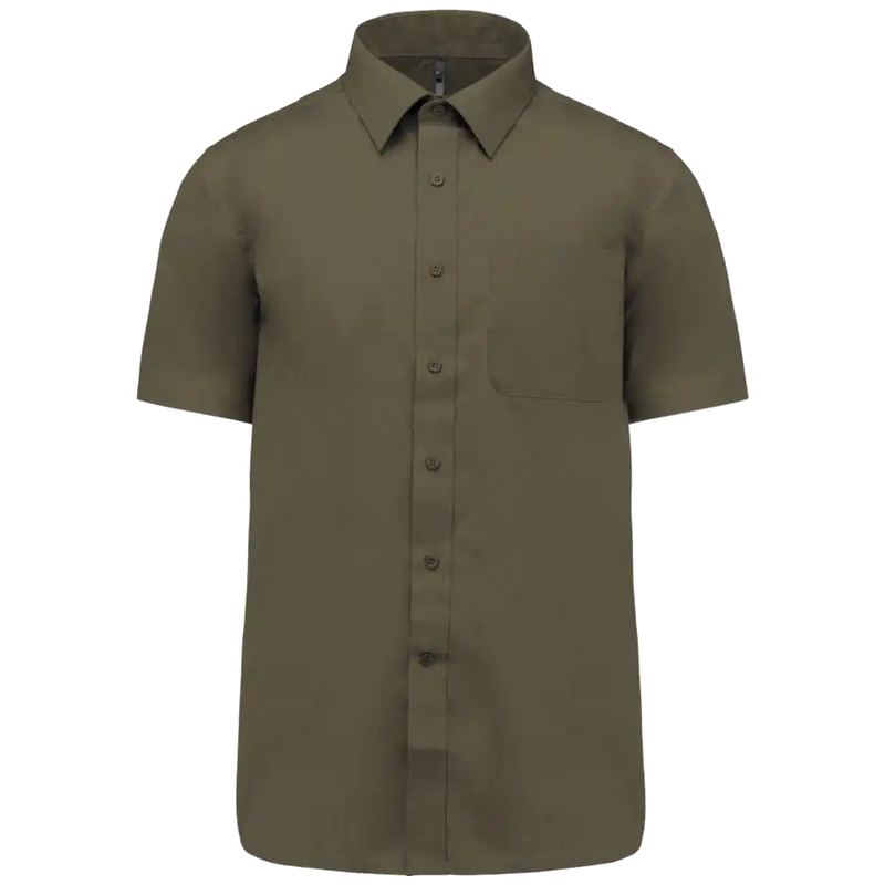Kariban Men's Low-Care Polycotton Poplin Short Sleeve Shirt K551