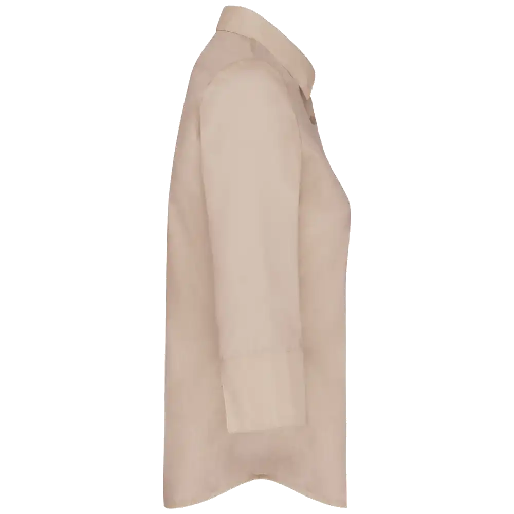 Kariban Damenbluse mit 3/4-Ärmeln aus benutzerfreundlichem Polycotton-Poplin K558