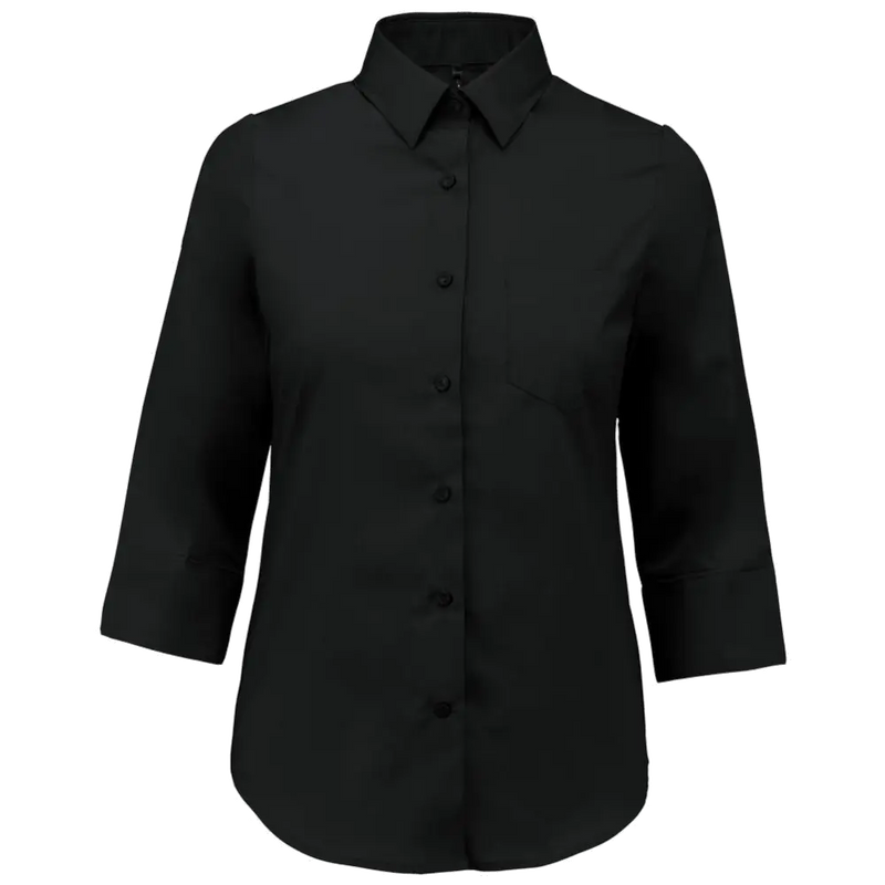 Kariban Blouse in onderhoudsvriendelijk polykatoen-popeline 3/4-mouwen dames K558