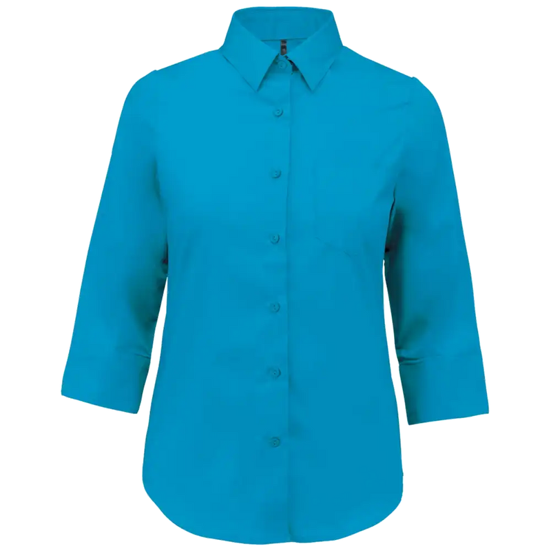Kariban Blouse in onderhoudsvriendelijk polykatoen-popeline 3/4-mouwen dames K558