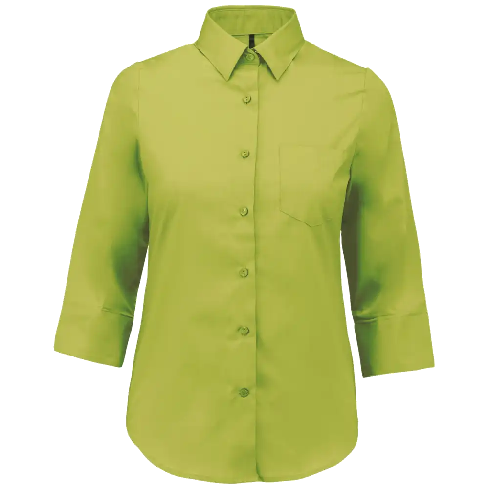 Kariban Damenbluse mit 3/4-Ärmeln aus benutzerfreundlichem Polycotton-Poplin K558