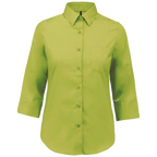 Kariban Damenbluse mit 3/4-Ärmeln aus benutzerfreundlichem Polycotton-Poplin K558