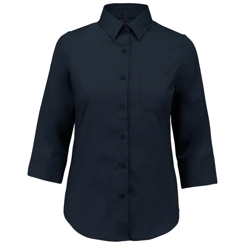 Kariban Blouse in onderhoudsvriendelijk polykatoen-popeline 3/4-mouwen dames K558