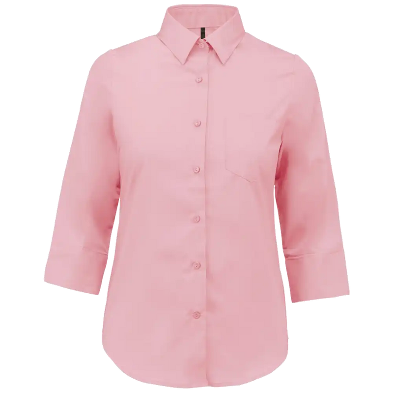Kariban Blouse in onderhoudsvriendelijk polykatoen-popeline 3/4-mouwen dames K558