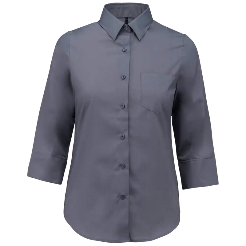 Kariban Blouse in onderhoudsvriendelijk polykatoen-popeline 3/4-mouwen dames K558