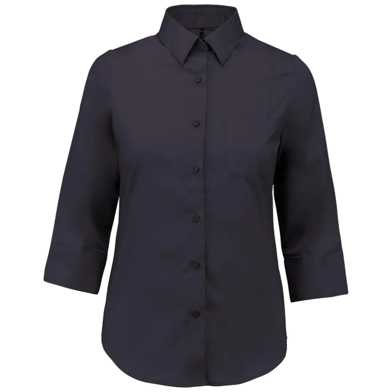 Kariban Blouse in onderhoudsvriendelijk polykatoen-popeline 3/4-mouwen dames K558
