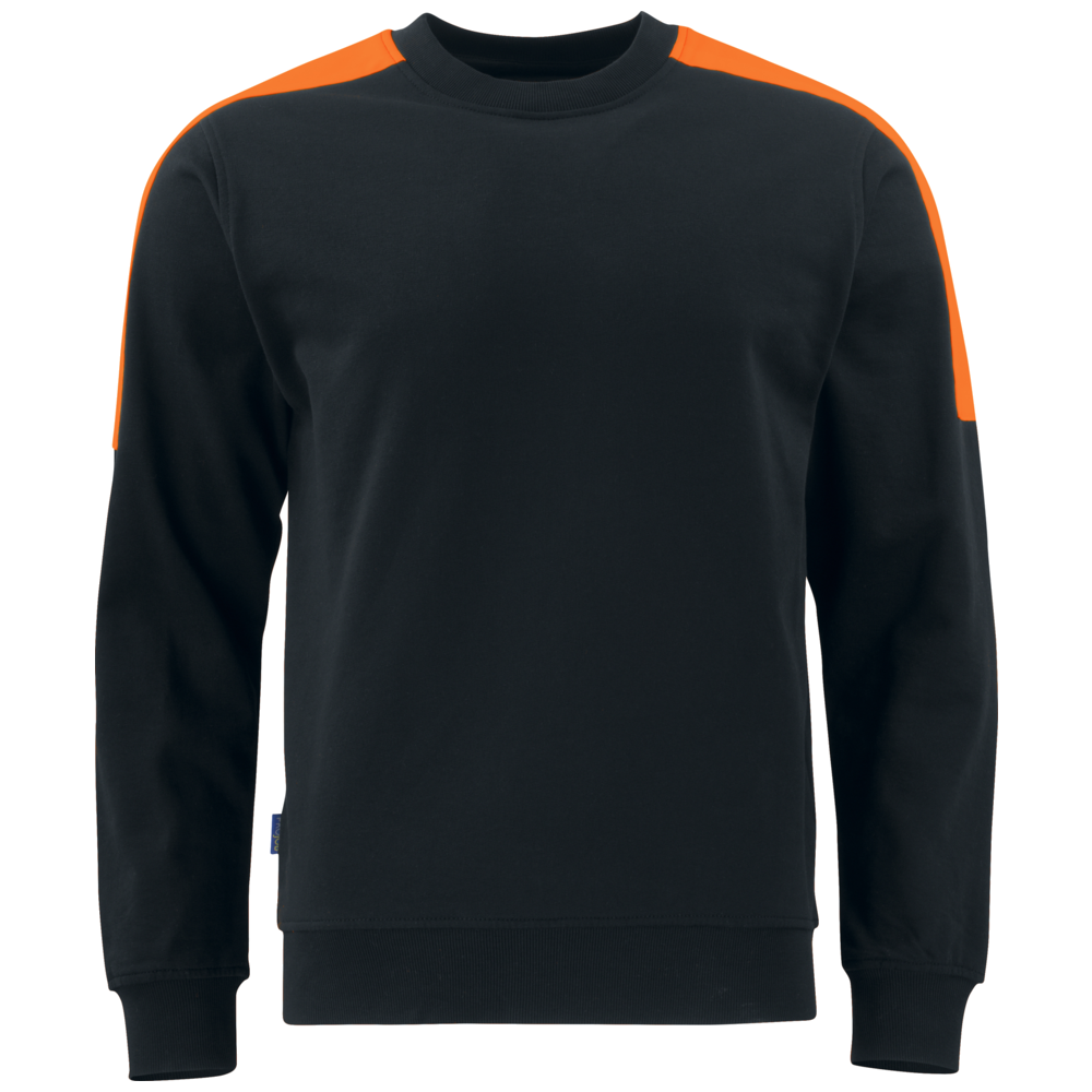 Projob Workwear 2125 Sweater Ronde Hals Met Fluo Inzetstukken 642125