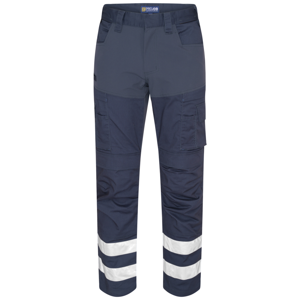Projob Workwear 2509 Volledige Stretchbroek Met Kniezakken En Reflectiebanden 642509