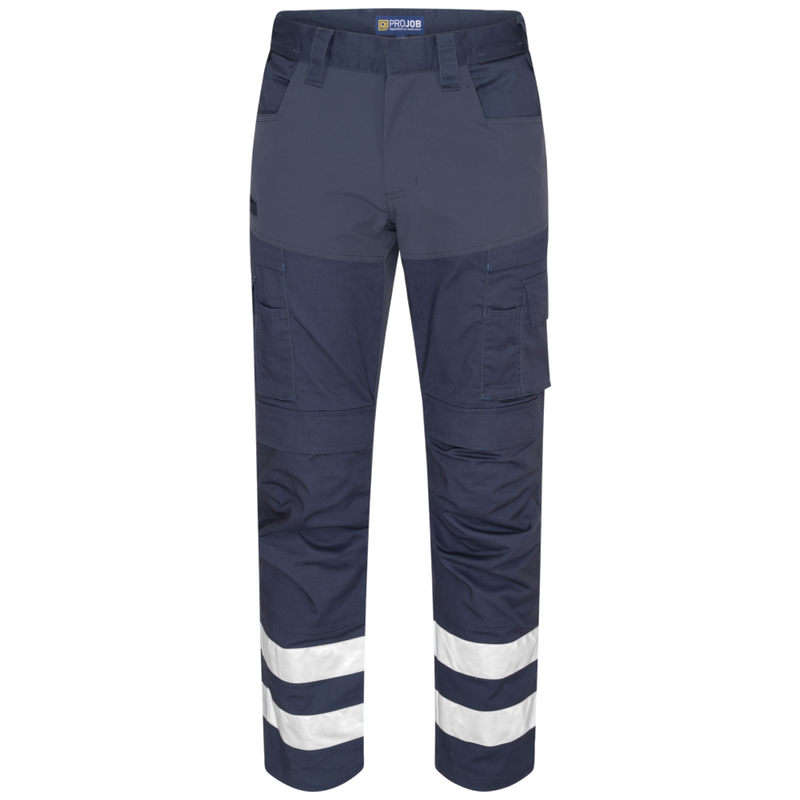 Projob Workwear 2509 Full Stretch Pants With Knee Pockets And Reflective Bands 642509