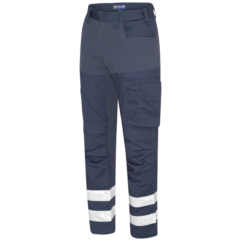 Projob Workwear 2509 Volledige Stretchbroek Met Kniezakken En Reflectiebanden 642509