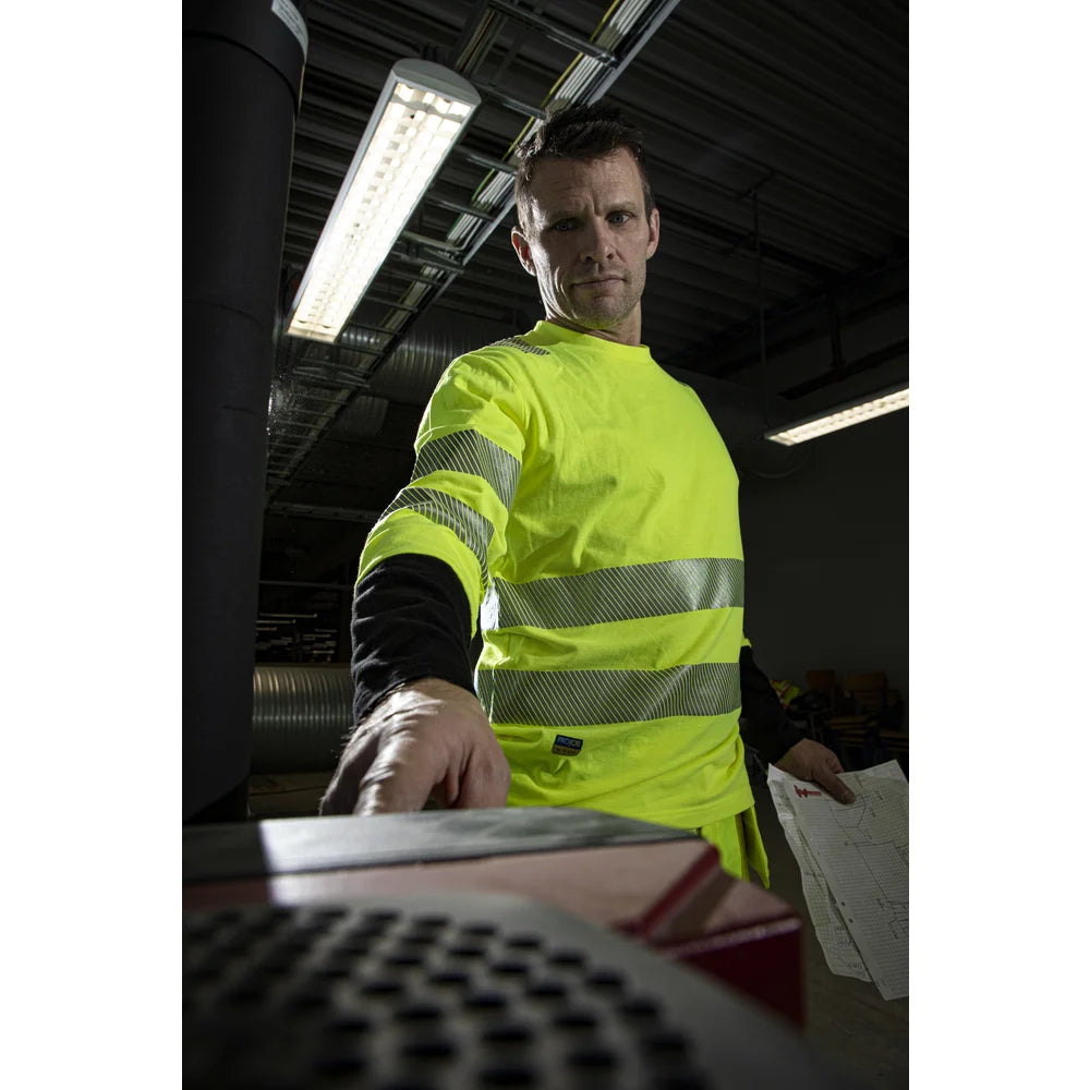 Projob Workwear 6014 Hi-Vis-T-Shirt mit langen Ärmeln EN ISO 20471 Klasse 3 646014