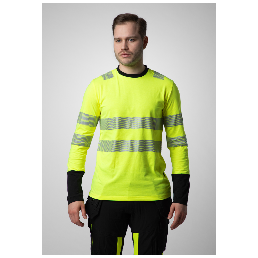 Projob Workwear 6014 Hi-Vis-T-Shirt mit langen Ärmeln EN ISO 20471 Klasse 3 646014