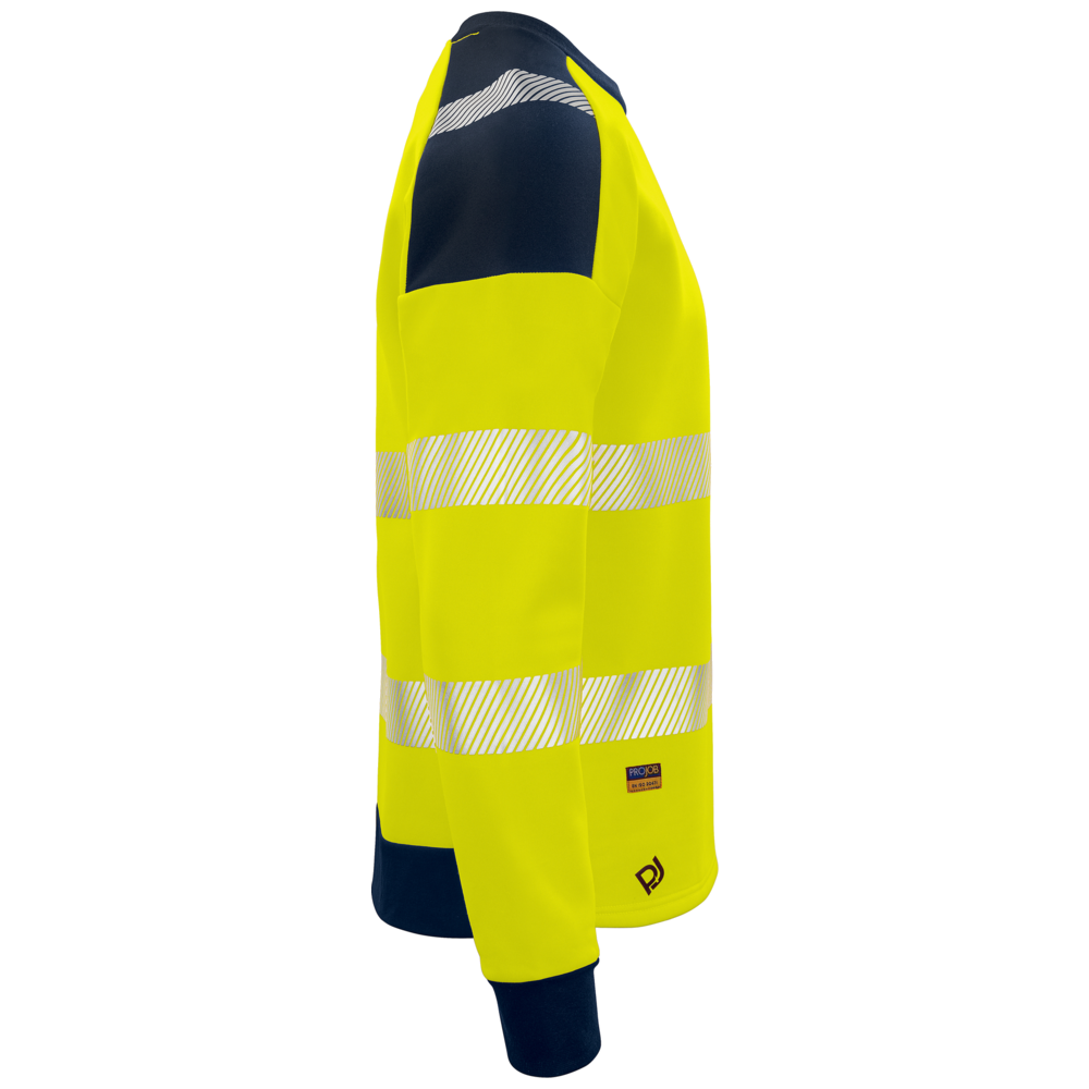 Projob Workwear 6108 Hi-vis Sweater Round Neck EN ISO 20471 Class 3 646108