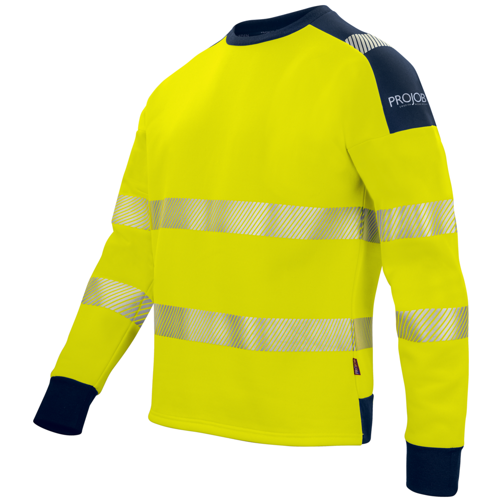 Projob Workwear 6108 Hi-vis Sweater Round Neck EN ISO 20471 Class 3 646108