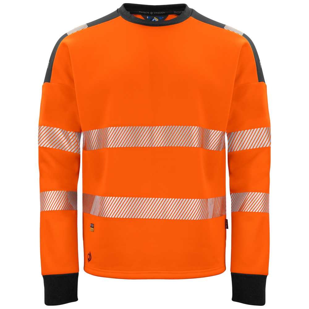 Projob Workwear 6108 Hi-vis Sweater Round Neck EN ISO 20471 Class 3 646108