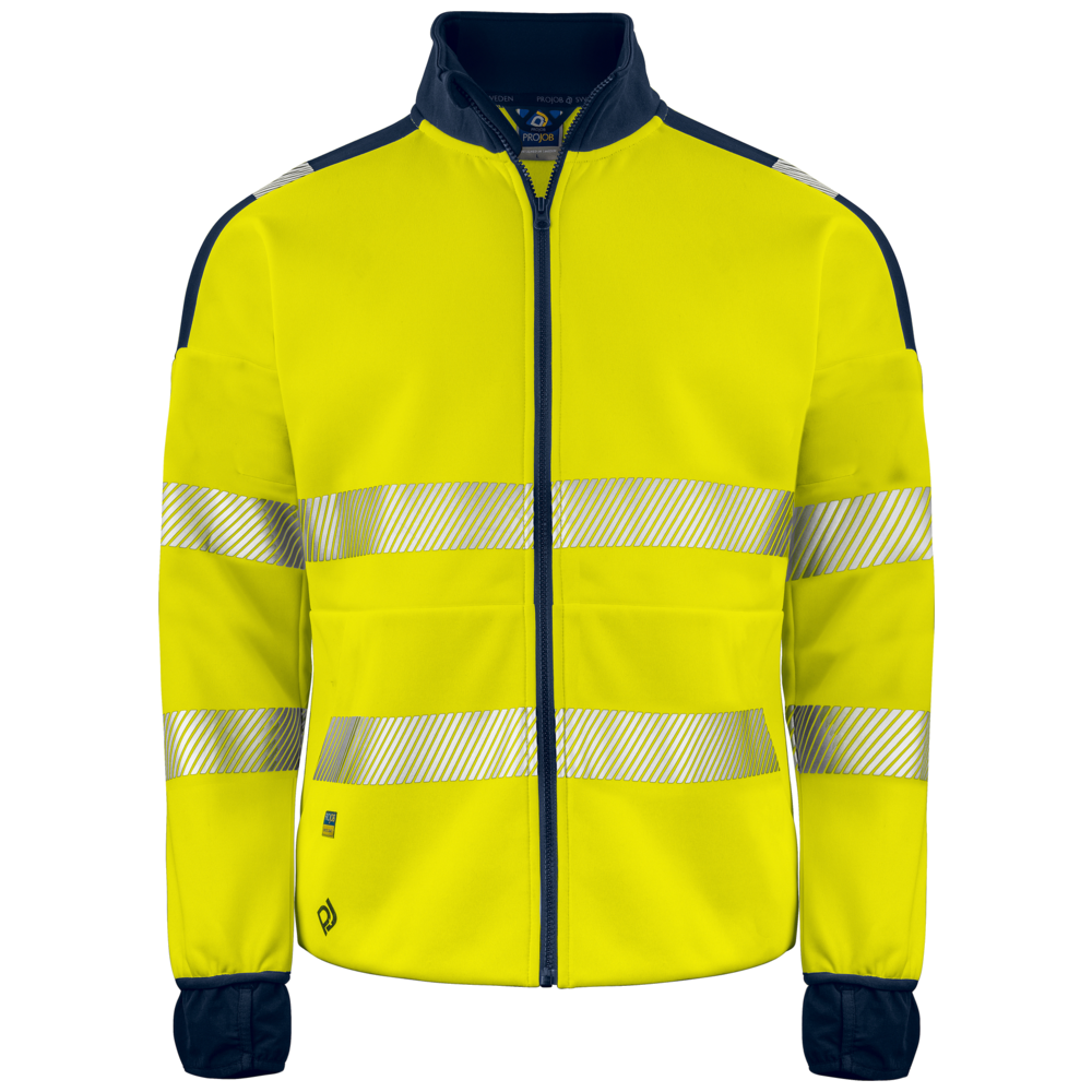 Projob Workwear 6109 Hi-Vis-Pullover mit langem Reißverschluss EN ISO 20471 Klasse 3 646109