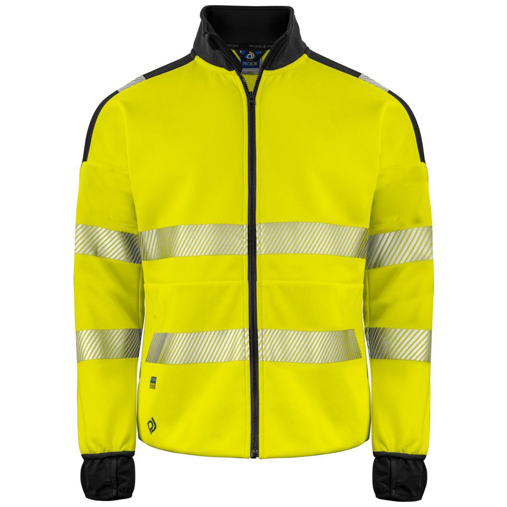 Projob Workwear 6109 Hi-Vis-Pullover mit langem Reißverschluss EN ISO 20471 Klasse 3 646109